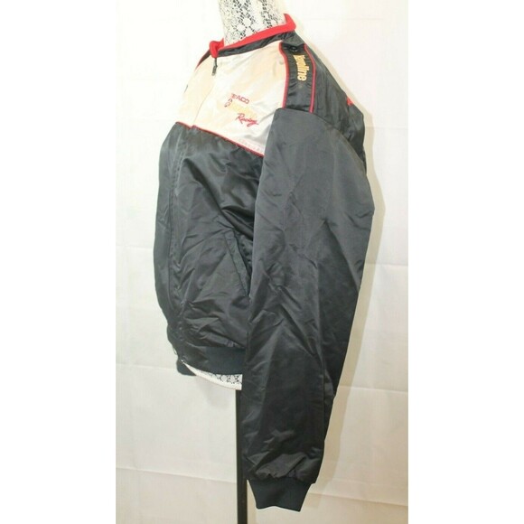 Texaco Havoline Racing Satin Jacket Vintage Black Embroidered Lined Mens Size M - Picture 7 of 12